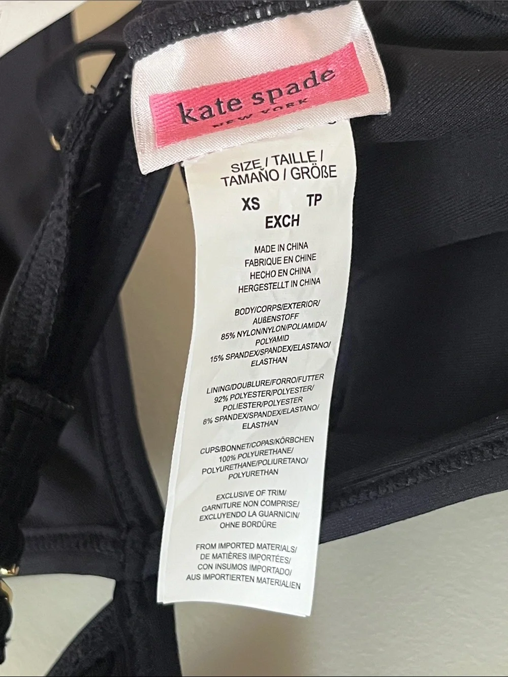 kate spade Black Cutout One-Piece Swimsuit